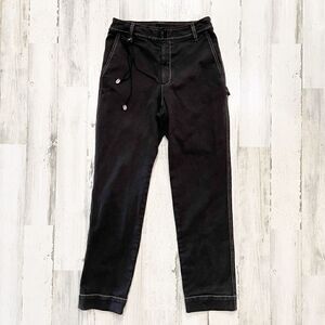 RG Kane Carpenter Pants Size 8 Straight Utility Pockets Washed Black